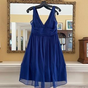 J. Crew Chiffon Cocktail Dress- sz 4 - Royal Blue